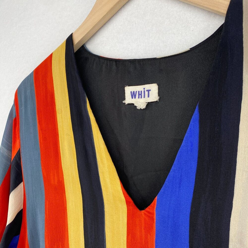 WHIT Multicolor Striped Midi Dress - Picture 2 of 16
